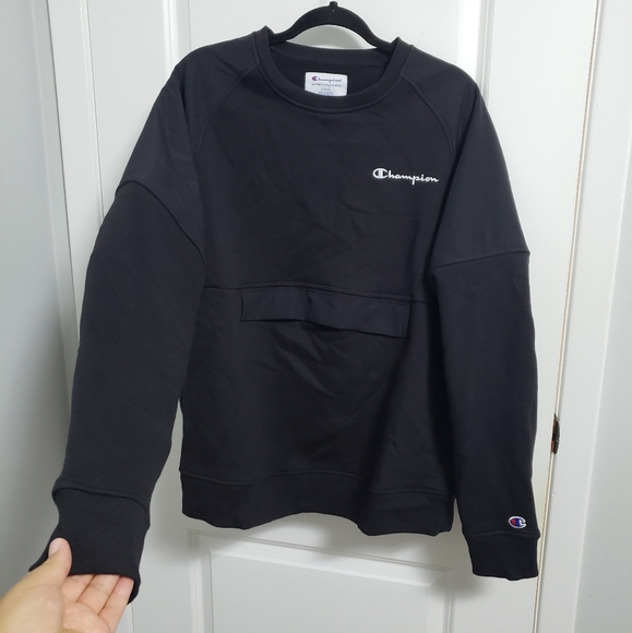 CHAMPION Black Sweatshirt with Pocket - Picture 2 of 8